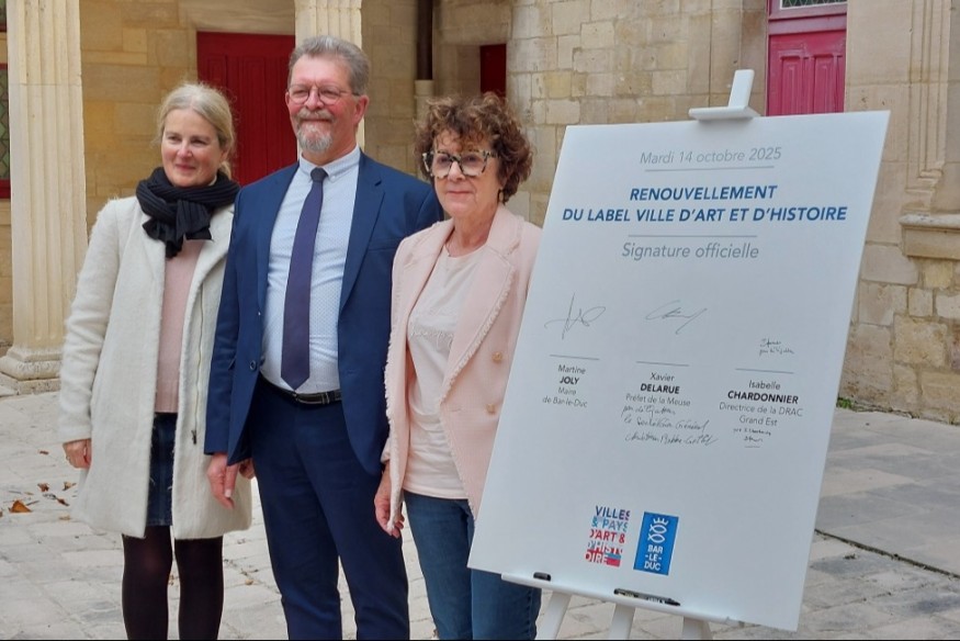 Renouvellement du label Ville d'Art et d'Histoire pour Bar Le Duc